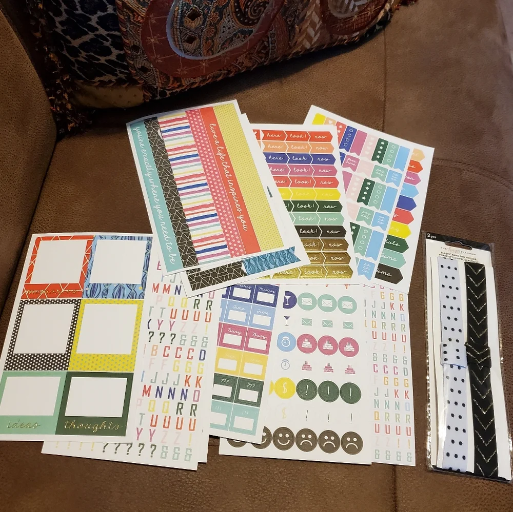 The Happy Planner pen holders and planner stickers